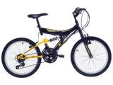 Bicicleta Infantil Aro 20 Polimet Kanguru - 18 Marchas Preto Freio V-Brake