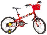 Bicicleta Infantil Minnie Aro 16 Caloi Vermelho - Com Rodinhas com Cesta