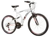 Bicicleta Track & Bikes TK 400 Aro 26 21 Marchas - Dupla Suspensão Quadro de Alumínio Freio V-Brake