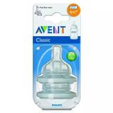 Bico De Mamadeira Avent Classic Nº 03 - 2 peças (Scf633/27) - Philips avent
