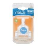 Bico De Mamadeira Dr. Browns Boca Larga Fase 2 3M+ D372B - Dr brown's