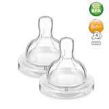 Bico de Silicone para Mamadeira Classica AVENT 2 un para 6m+