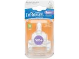 Bico para Mamadeira Silicone 2 Unidades Dr. Browns - Options Boca Larga Fase 4
