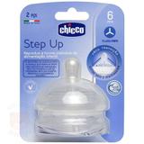 Bico Para Mamadeira Step Up Fluxo Rápido 6M+ Chicco 2 Un