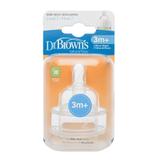 Bico Silicone Fase 2 Mamadeira Options Boca Larga Dr Browns - 2 unidades