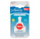 Bicos De Mamadeira Dr. Browns Tradicional Fase 1 0M+ D302B - Dr browns