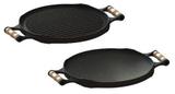 Bifeteira Chapa Redonda Dupla Face Em Ferro Fundido 33 Cm - Libaneza