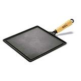 Bifeteira de Ferro Fundido Lisa Quadrada 24x24 cm - Panela Mineira - Panelamineira