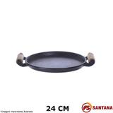 Bifeteira Redonda 24 cm Ferro Fundido - Fundição Santana - Fundicão santana
