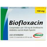 Biofloxacin Antibiótico P/ Cães E Gatos 150mg 10 Compromidos - Biovet