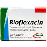 Biofloxacin Antibiótico P/ Cães E Gatos 50mg 10 Compromidos - Biovet