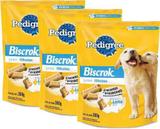 Biscoito para cachorros filhotes Biscrok Junior Pedigree Caixa Com 3 Pacotes De 300g