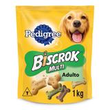 Biscoito Pedigree Biscrok Multi para Cães Adultos 1kg