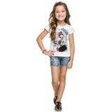 Blusa Manga Curta Pretty Girl Branco - Elian