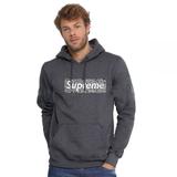 Blusa Moletom Capuz Bolso Canguru Chumbo Estampado "Supreme Black" - Clik da moda