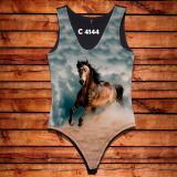 Body Feminina Cavalo Malhado Veloz Cavalgada C4144 - Oba country