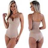 Body modelador Bege Com Bojo Pós parto com compressão abdominal - LP30051 - Estilo sedutor