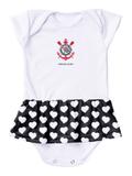 Body Vestido Corinthians Corações Torcida Baby
