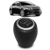 Bola Câmbio Manopla Cruze Hatch Sport6 Sedan 2012 a 2016 Preto Aro Cromado Encaixe Pressão - Nat