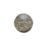 Bola decorativa de resina- cinza- 10 cm - Btc decor