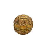 Bola decorativa de resina- dourada- 10 cm - Btc decor