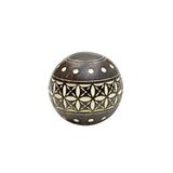 Bola decorativa de resina- madeira- 10 cm - Btc decor