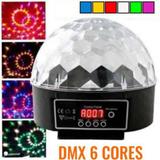 Bola Maluca DMX Globo de Luz Led 6 Cores Efeitos Holográficos Painel Digital - Xlight