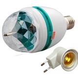 Bola Maluca Lâmpada Giratória RGB E-27 Adaptador Bivolt - X zhang eletronicos