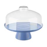 Boleira Cake Azul com Cúpula 32x32x27 - Coza