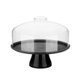 Boleira cake preta com tampa 32 cm - Coza