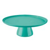 Boleira Cake Verde com Pedestal 32,5x32,5x11,6 - Coza