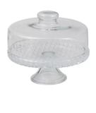 Boleira Colonial com Tampa e Pedestal Prato para Bolo de Vidro Transparente - Mistral
