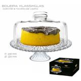 Boleira de vidro bridge com pe ruvolo - ddm