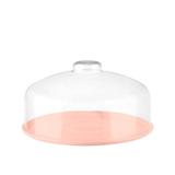 Boleira Rosa Blush com tampa Cozy 19,5 cm - Coza - Goldenhome