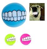 Bolinha Sorriso Dente Cães Brinquedo Vinil Com Apito - Pet import