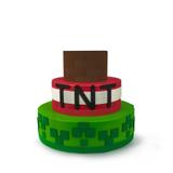 Bolo Fake de EVA para Festa Minecraft - Festabox