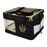 Bolsa Aerial São Pet Preta para Transporte de Cães e Gatos em Avião 43cm x 32cm x 24cm