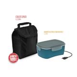 Bolsa Cooler 4,2l Preta e Marmita Elétrica Azul Soprano