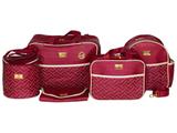 Bolsa De Bebe Maternidade Linho Labirinto De Luxo 5 Peças - Arte e companhia