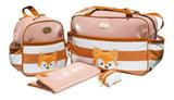 Bolsa De Maternidade Com Mochila + Porta Chupeta E Trocador Portátil Raposinha Lançamento - Gaby mundo infantil