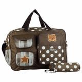 Bolsa de Maternidade Grande Sacola com Trocador e Porta Mamadeira Marrom MM125 - Sp express