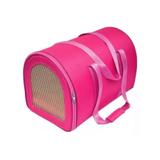 Bolsa De Transporte Para Cães Cachorros Nylon Lisa Rosa G - R2s