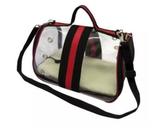 Bolsa De Transporte Para Cães E Gatos Model Glass São Pet Vermelha
