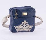 Bolsa Frasqueira Maternidade Bebê Coroa Alteza Azul Marinho - Sônia enxovais