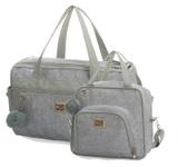 Bolsa Maternidade Barcelona Mescla kit 02 peças Bolsa G Duo e Bolsa M - Hug