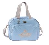 Bolsa Maternidade Bebê Menino Coroa Alteza Azul G - Sônia enxovais