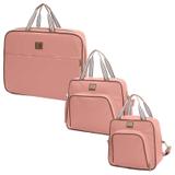 Bolsa Maternidade Kit 3 Peças Mônaco Rosa HUG