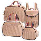 Bolsa Maternidade Kit 4 Peças Náutica Nude Hug