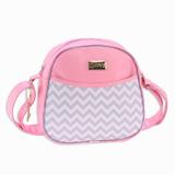 Bolsa Maternidade Luxo Menina Chevron Rosa P - Sônia enxovais