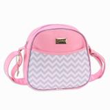 Bolsa Maternidade Luxo Menina Chevron Rosa P - Sônia enxovais